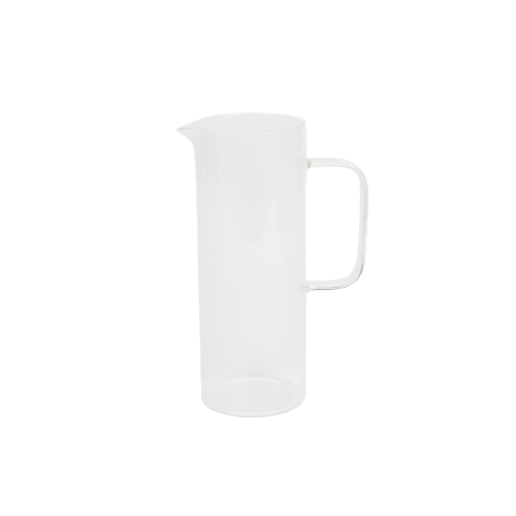 Carafe en verre ligné