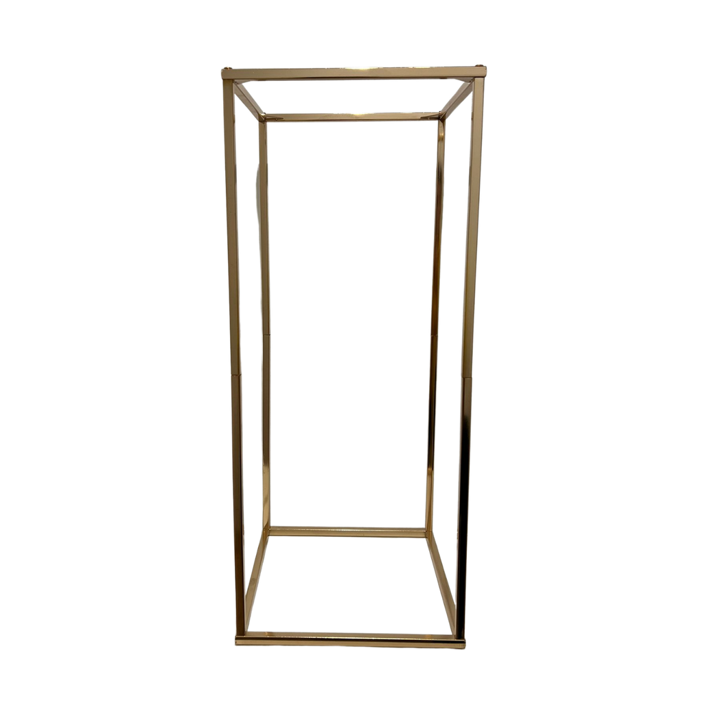 Centre de table rectangulaire en métal rosé