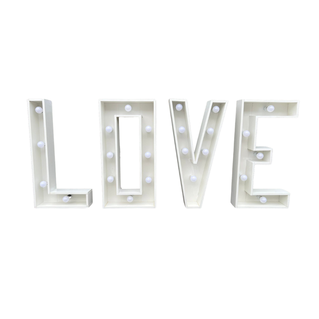 Lettres lumineuses à prise "LOVE"