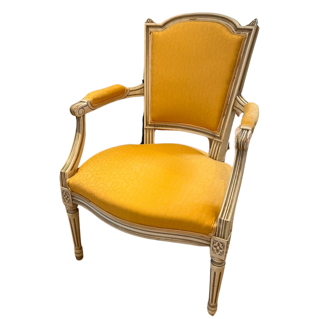[CLXVIJ] Chaise Louis XVI jaune