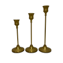 Chandeliers en métal doré trio
