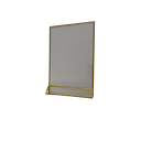 Porte menu en plastique transparent doré