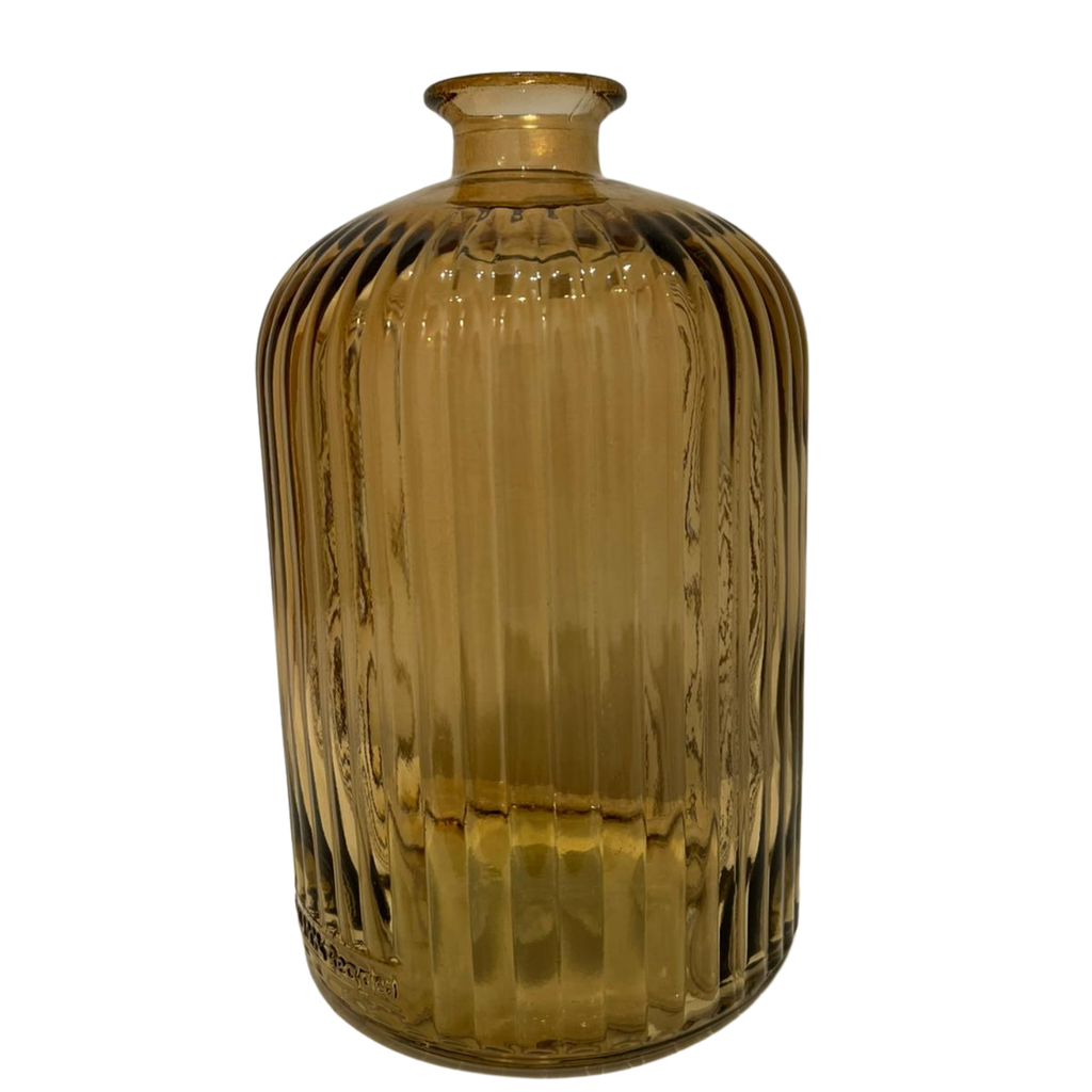 Vase en verre brun clair grand