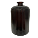 Vase en verre brun foncé grand
