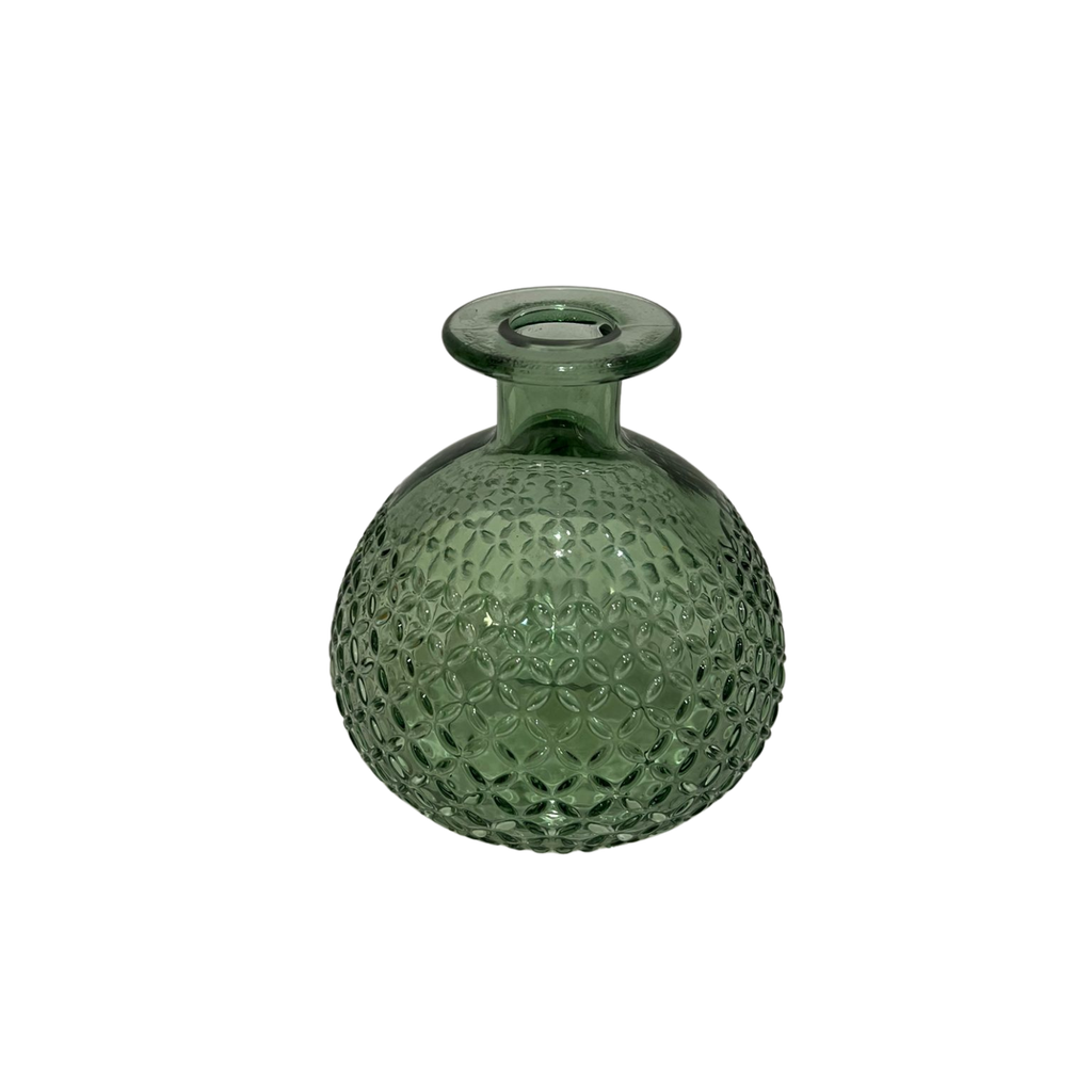 Vase en verre vert
