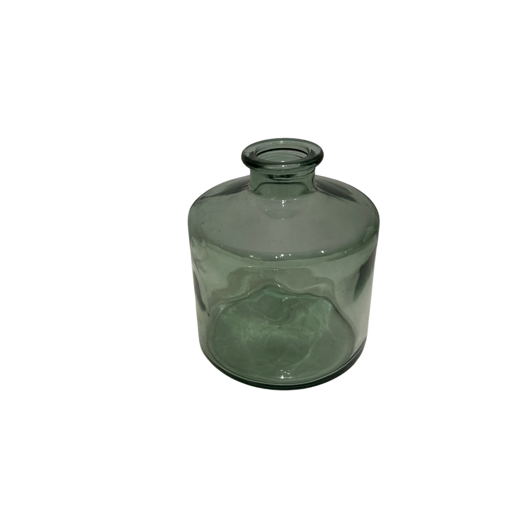 Vase en verre bleu