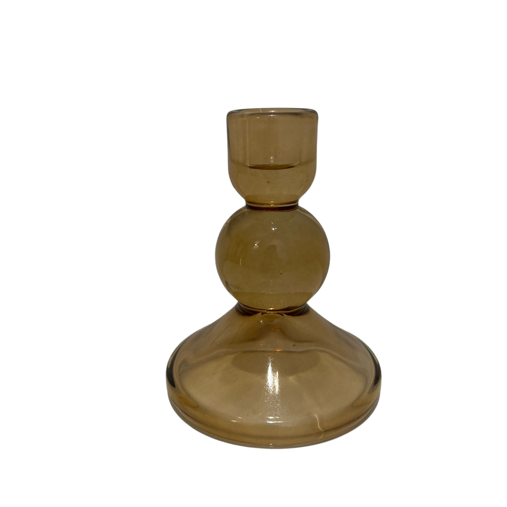 Chandelier en verre brun clair