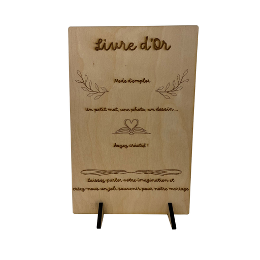 [PLOB] Pancarte livre d'or en bois