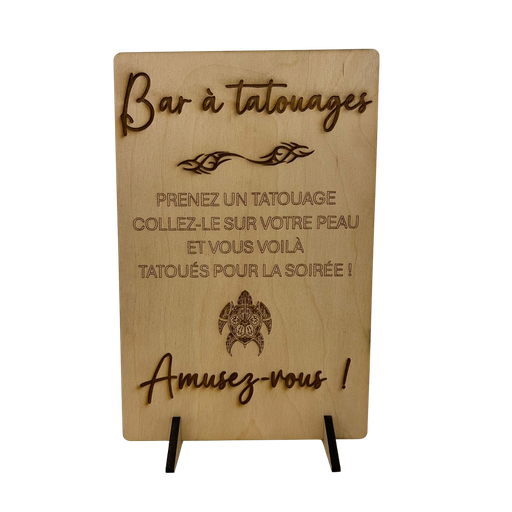 [PBTB] Pancarte bar à tatouages en bois