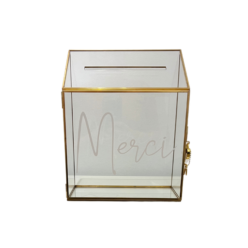 [UMLVC] Urne "Merci" en laiton et en verre avec cadenas