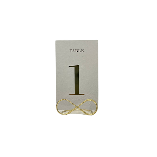 [NTTIMD] Numéro de table transparent infini en métal doré (20)