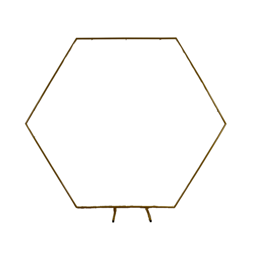 [AMDKH] Arche métallique dorée en kit hexagonale