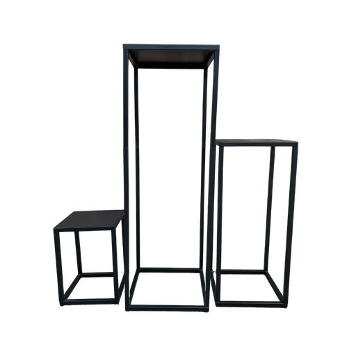 [SMNT] Supports en métal noir trio