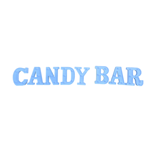 [LLPCB] Lettres lumineuses à piles "CANDY BAR"