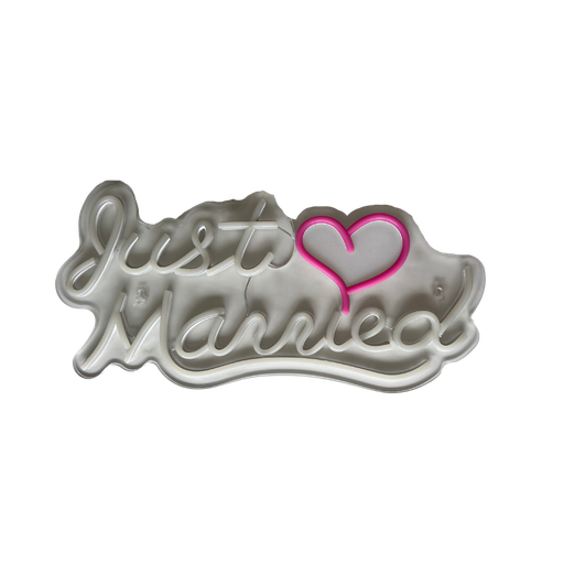 [NPCJM] Néon à prise coloré "Just Married"