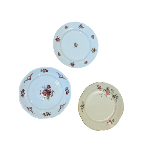 [ADFD] Assiette à dessert fleurie dépareillée