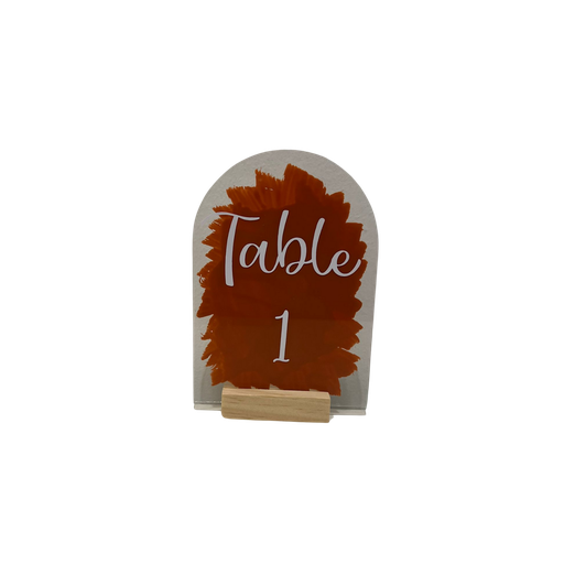 [NTPT] Numéros de table plexiglass terracotta (10)